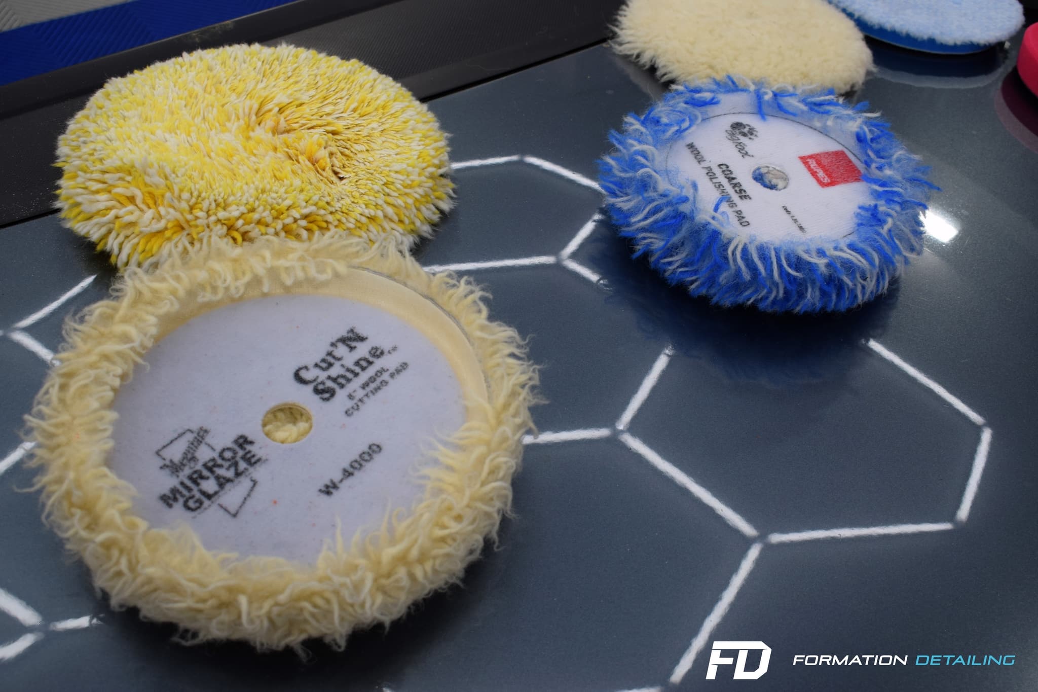 différents pads de polissage