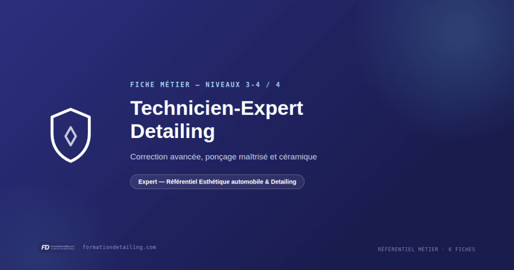 Fiche metier Technicien-Expert-Detailing- referentiel FD Formation Detailing
